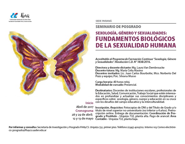 Seminario De Posgrado Sexología Género Y Sexualidades Fundamentos Biológicos De La